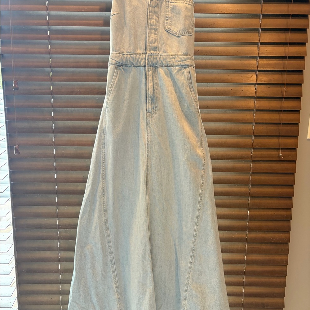 Universal Thread Light Blue Denim Dress with Button Trim
